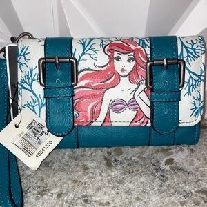 🧜‍♀️Loungefly Disney Ariel Little Mermaid Wristlet Wallet NWT